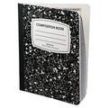 Libreta o Cuaderno de composición con diseño de mármol negro, 100 hojas