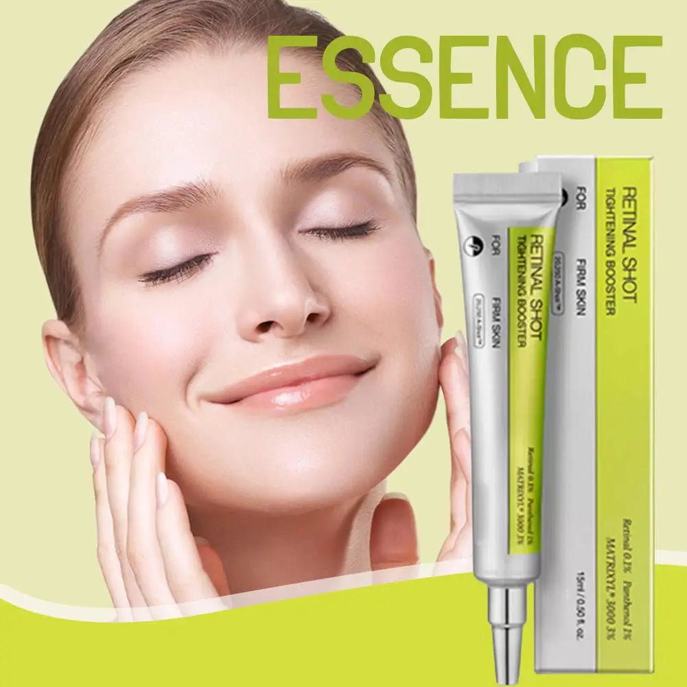 Sérum y esencia para el contorno de ojos con retinol: hidratación duradera, suaviza ojeras y arrugas, fórmula suave y no irritante.