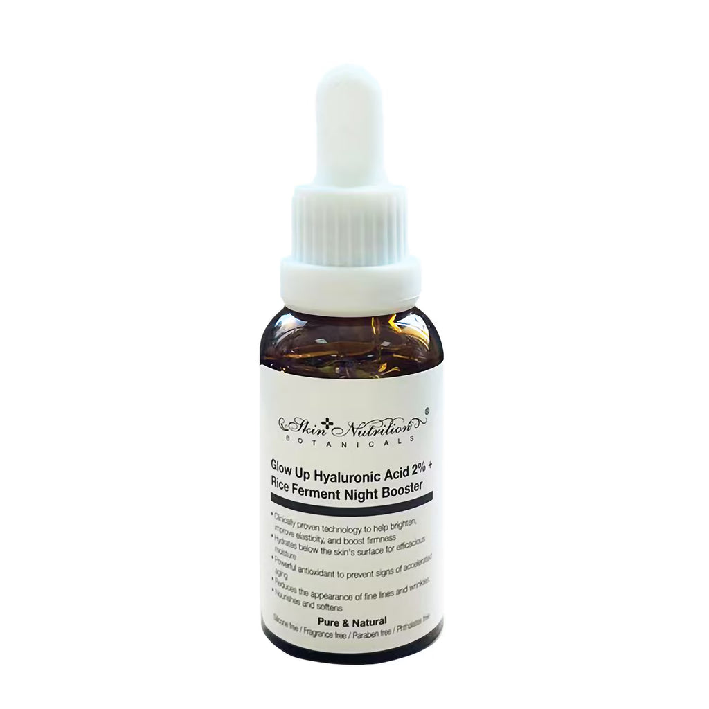 Sérum potenciador nocturno Skin Nutrition con ácido hialurónico y fermento de arroz.